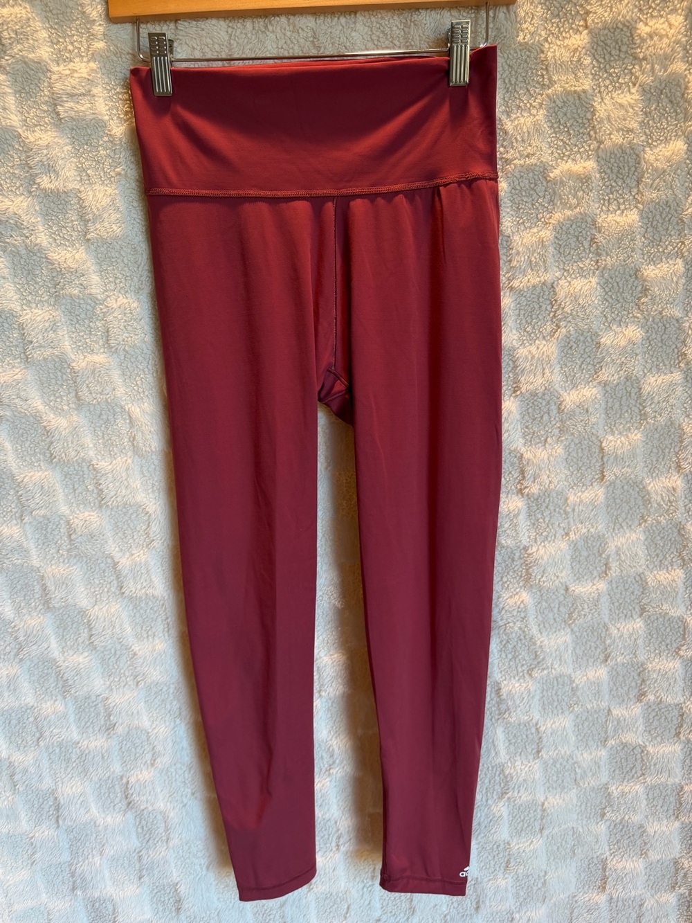 Adidas High Rise 7/8 Leggings Medium Burgundy Berry Size Medium